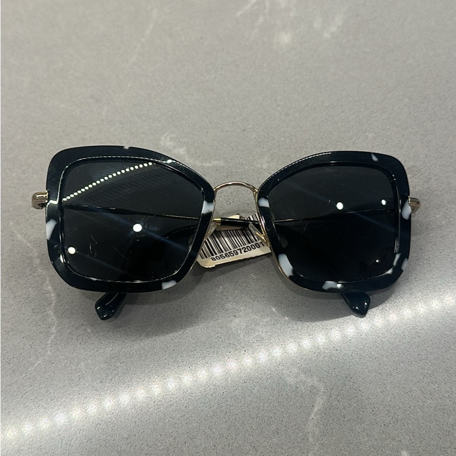 Miu Miu Havana Grey And White Marbled Women's Sunglasses